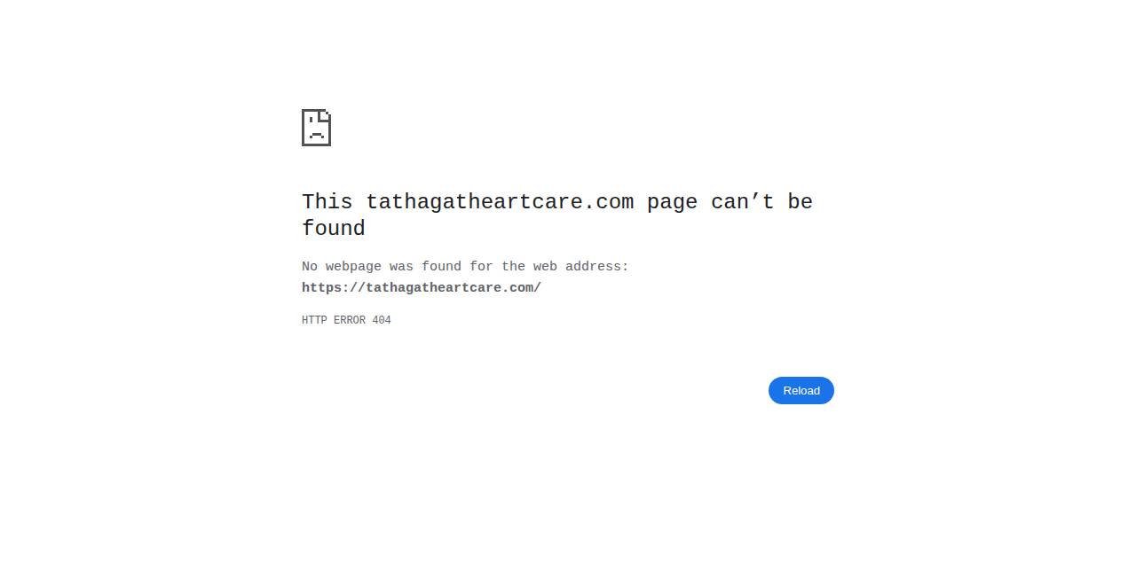 tathagatheartcare.com homepage as a first-time visitor sees it