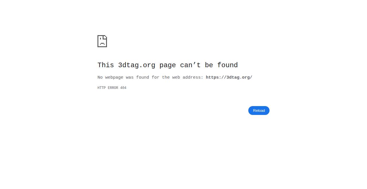 3dtag.org homepage as a first-time visitor sees it