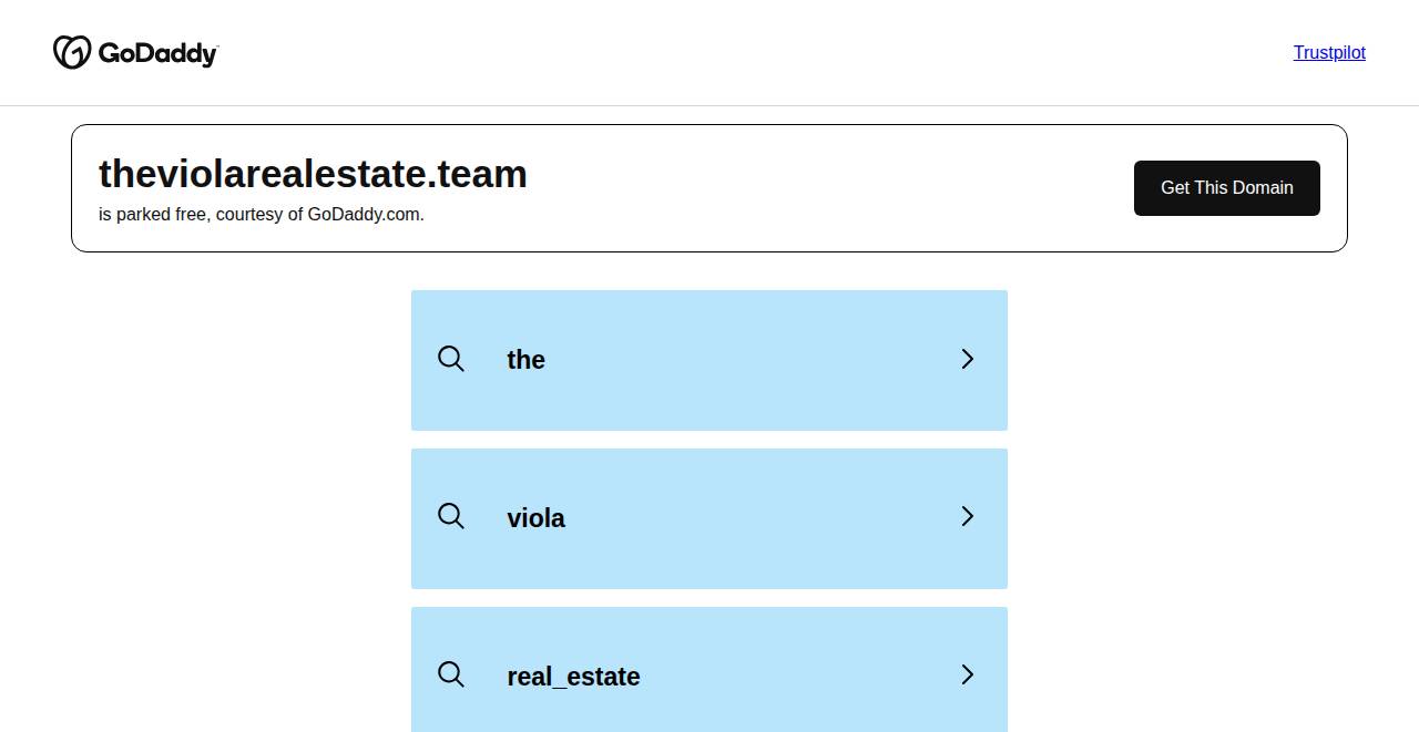 theviolarealestate.team homepage as a first-time visitor sees it