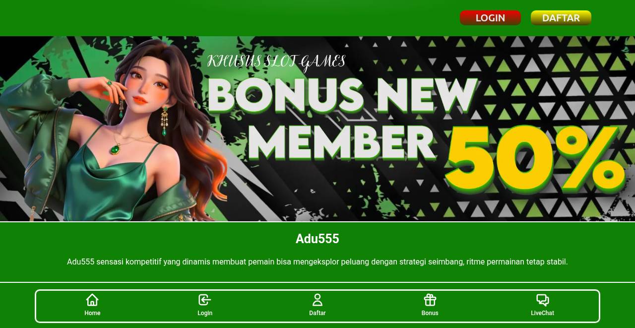 adu555.com homepage as a first-time visitor sees it